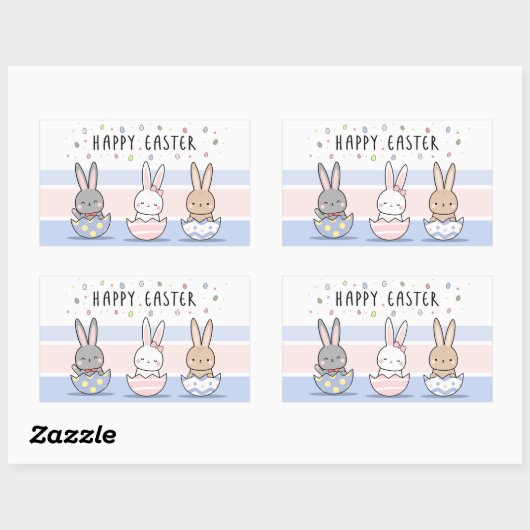 Happy Paast Retangular Sticker (Vel)