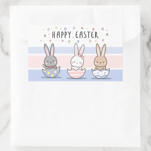 Happy Paast Retangular Sticker (Tas)