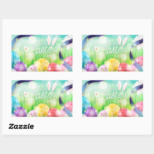 Happy Paast Retangular Sticker (Vel)