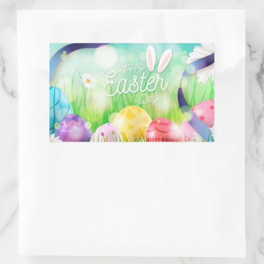 Happy Paast Retangular Sticker (Tas)