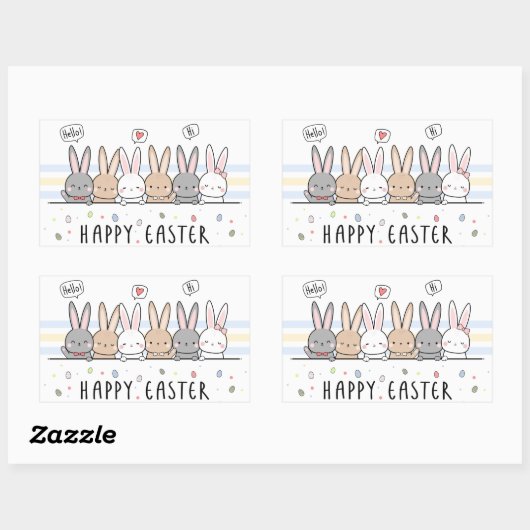 Happy Paast Retangular Sticker (Vel)