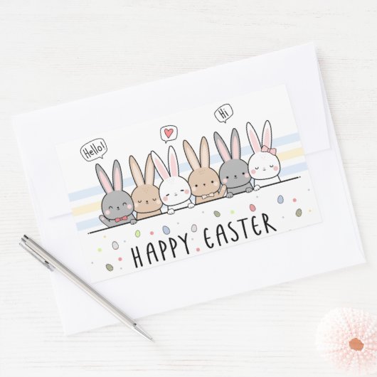 Happy Paast Retangular Sticker (Envelop)