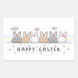 Happy Paast Retangular Sticker