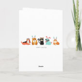 Happy Paast Sloth en llama-vakantiekaart Feestdagen Kaart (Achterkant)