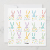 Happy Paast Spring Cute Bunny Easter Eggs Hunt Feestdagenkaart (Achterkant)