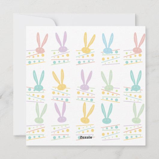 Happy Paast Spring Cute Bunny Easter Eggs Hunt Feestdagenkaart (Achterkant)