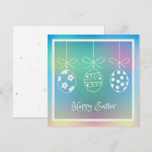 Happy Paast Spring Cute Bunny Easter Eggs Hunt Feestdagenkaart (Voorkant / Achterkant)