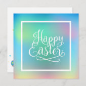 Happy Paast Spring Cute Bunny Easter Eggs Hunt Feestdagenkaart (Voorkant / Achterkant)