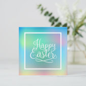 Happy Paast Spring Cute Bunny Easter Eggs Hunt Feestdagenkaart (Staand voorkant)