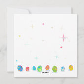 Happy Paast Spring Cute Bunny Easter Eggs Hunt Feestdagenkaart (Achterkant)