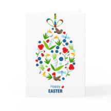 Happy Paast Spring Poppies Flowers Ladybugs Birds