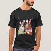 Happy Paast Three Guinea Pig met Bunny Ear Gu T-shirt (Voorkant)