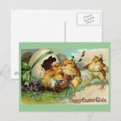 Happy Paast Tide Vintage Feestdagenkaart (Voorkant / Achterkant)