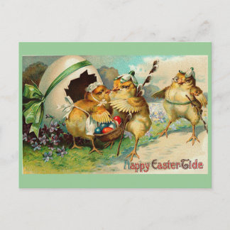 Happy Paast Tide Vintage Feestdagenkaart