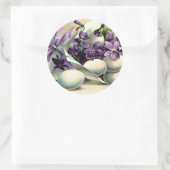 Happy Paast Violets & Eggs Ronde Sticker (Tas)