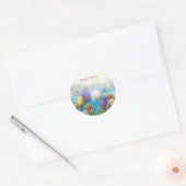 Happy Paast Waterverf Pastel Tuliers Ronde Sticker (Envelop)