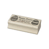 Happy Paaster Basket Egg Hunt Eggs Holiday Adres Rubberstempel (Stempel)