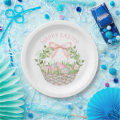 Happy Paaster Basket Papieren Bordje (Feest)