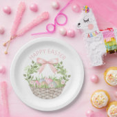 Happy Paaster Basket Papieren Bordje (Feest)