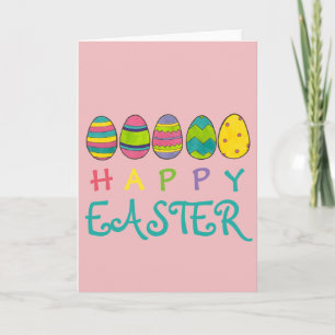 Happy Paaster Basket Pastel Egg Hunt Snoep Feestdagen Kaart