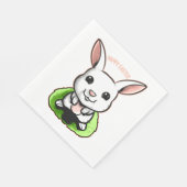 Happy Paaster Bunny bij Pasen Servet (Hoek)