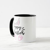Happy Paaster Bunny Black en Pink Pasen Mok (Voorkant links)