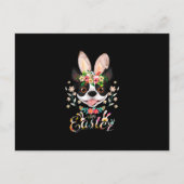 Happy Paaster Bunny Boston Terrier Lovers with Eas Aankondigingskaart (Voorkant)