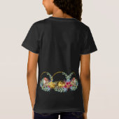 Happy Paaster Bunny Chicks Waterverf Floral Wreath T-shirt (Achterkant)