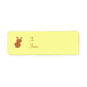 Happy Paaster Bunny Custom Cadeau Labels (Voorkant)