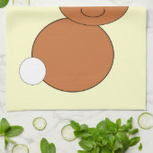 Happy Paaster Bunny Custom Kitchen Towel Theedoek (Gevouwen)