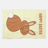 Happy Paaster Bunny Custom Kitchen Towel Theedoek (Horizontaal)