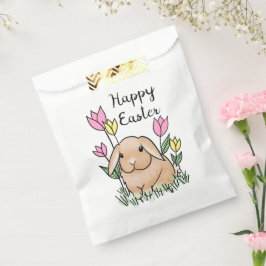 Happy Paaster Bunny Cute Spring Flowers Bedankzakje