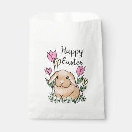 Happy Paaster Bunny Cute Spring Flowers Bedankzakje