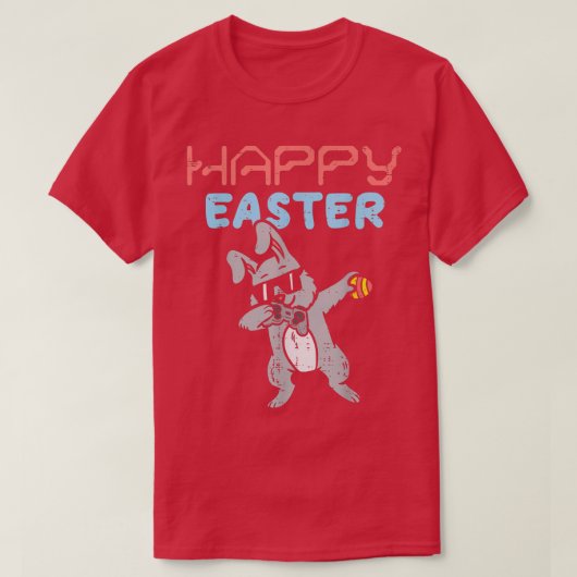 Happy Paaster Bunny Dab Dance Easter Video Game Ga T-shirt (Design voorkant)