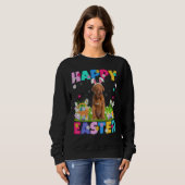 Happy paaster Bunny Dogue de Bordeaux Dog Easter Trui (Voorkant volledig)