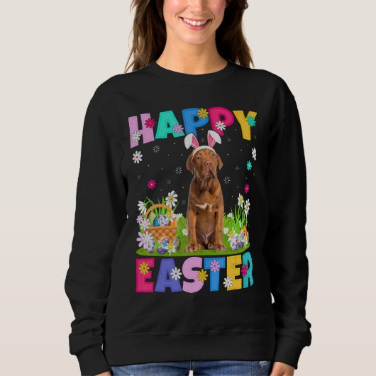 Happy paaster Bunny Dogue de Bordeaux Dog Easter Trui (Voorkant)