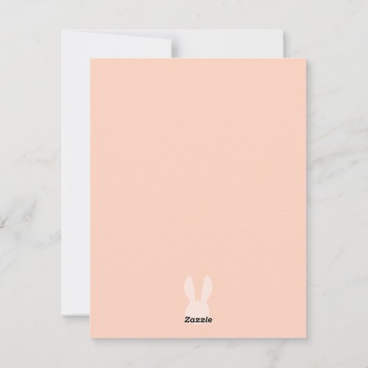 Happy Paaster Bunny Ears Photo Holiday Card Feestdagenkaart (Achterkant)