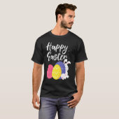 Happy Paaster Bunny Egg Basket 1 T-shirt (Voorkant volledig)