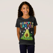 Happy Paaster Bunny Egg Funny Avocado Paaszondag T-shirt (Voorkant volledig)