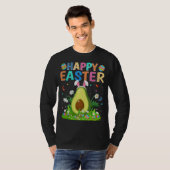 Happy Paaster Bunny Egg Funny Avocado Paaszondag T-shirt (Voorkant volledig)