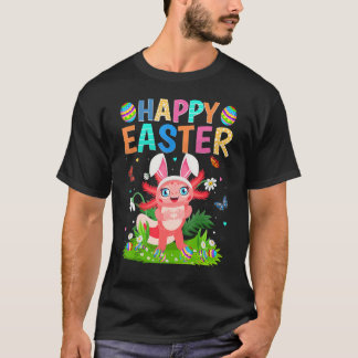 Happy Paaster Bunny Egg Funny Axolotl Paaszondag T-shirt