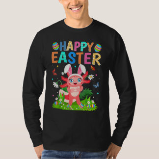 Happy Paaster Bunny Egg Funny Axolotl Paaszondag T-shirt
