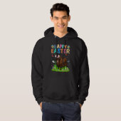 Happy Paaster Bunny Egg Funny Bison Paaszondag Hoodie (Voorkant volledig)