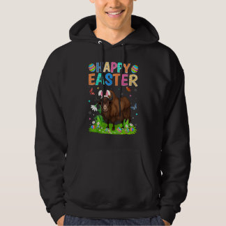 Happy Paaster Bunny Egg Funny Bison Paaszondag Hoodie
