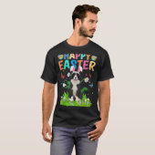 Happy Paaster Bunny Egg Funny Border Collie Dog Ea T-shirt (Voorkant volledig)