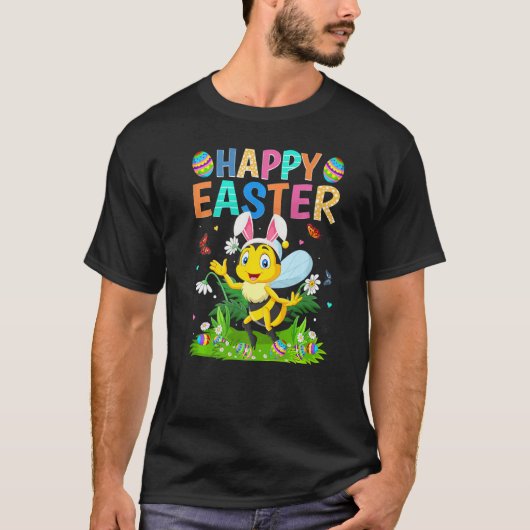 Happy Paaster Bunny Egg Funny Bumble Bee Pae Sun T-shirt (Voorkant)