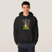 Happy Paaster Bunny Egg Funny Cat Paaszondag Hoodie (Voorkant volledig)