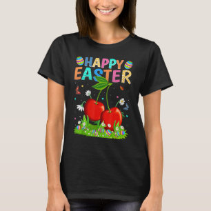 Happy Paaster Bunny Egg Funny Cherry Paaszondag T-shirt