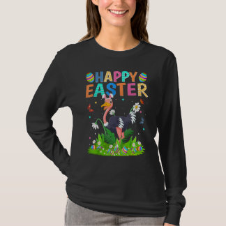 Happy Paaster Bunny Egg Funny Ostrich Bird Easter T-shirt