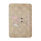 Happy Paaster Bunny Face Neutral Polka Dots Badmat (Voorkant Verticaal)